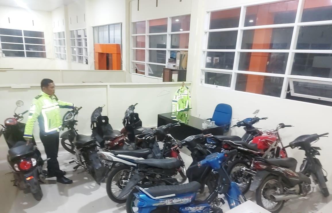 Satlantas Polres Aceh Tengah Amankan Sepeda Motor Balap Liar dan Knalpot Brong