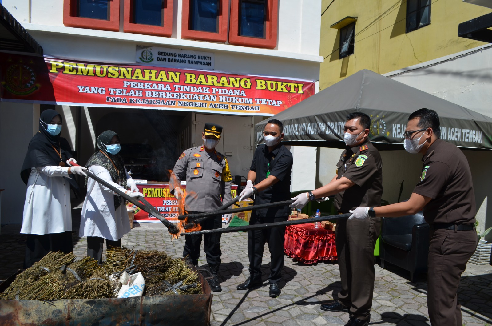 Narkoba Masih Mendominasi, Kejaksaan Aceh Tengah Musnahkan Barang Bukti
