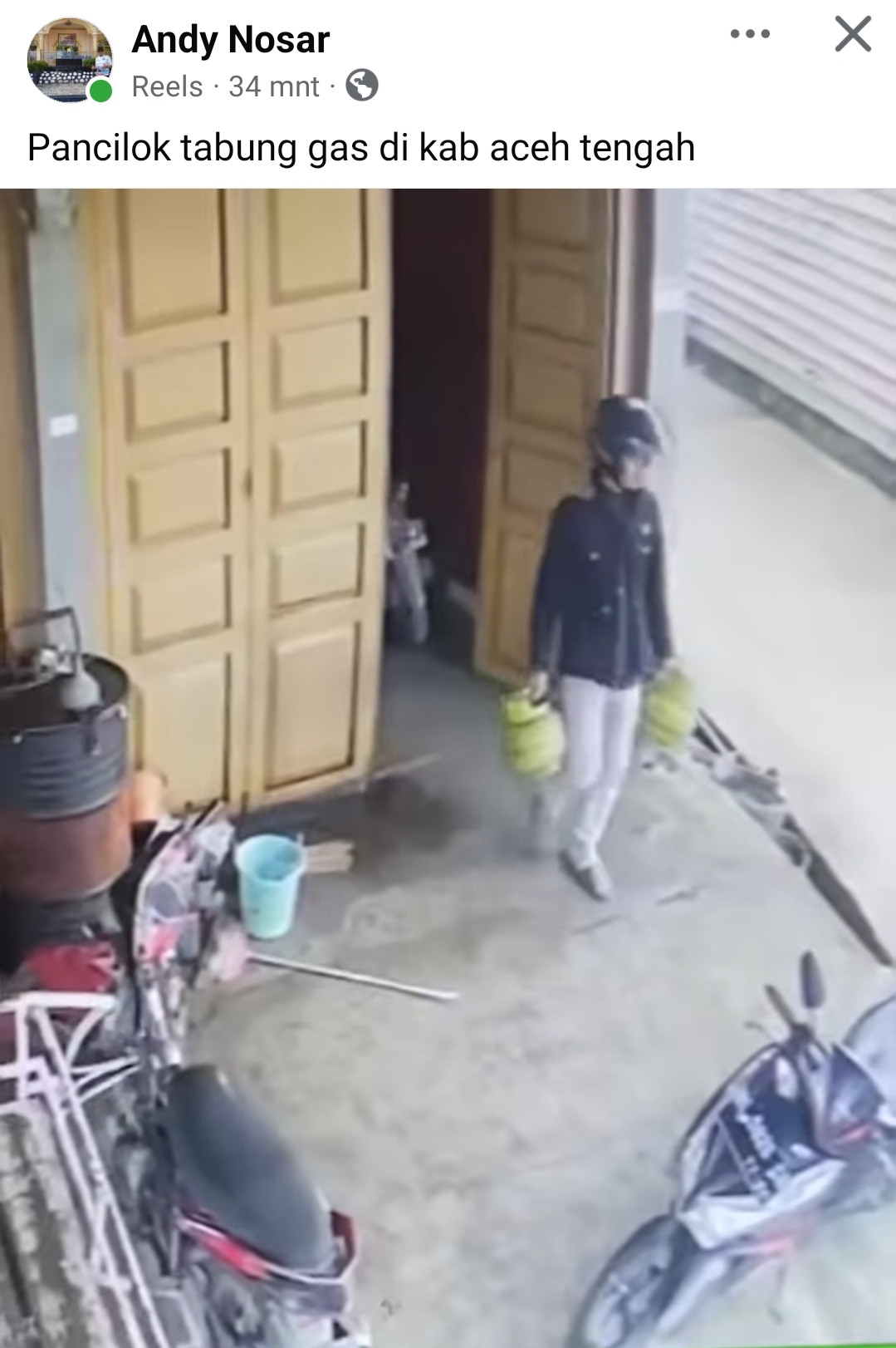 Pencuri Tabung Gas Elpiji Beraksi Siang Bolong, Andy Nosar, “Masyarakat Harus Waspada Terhadap Barang Dagangan”