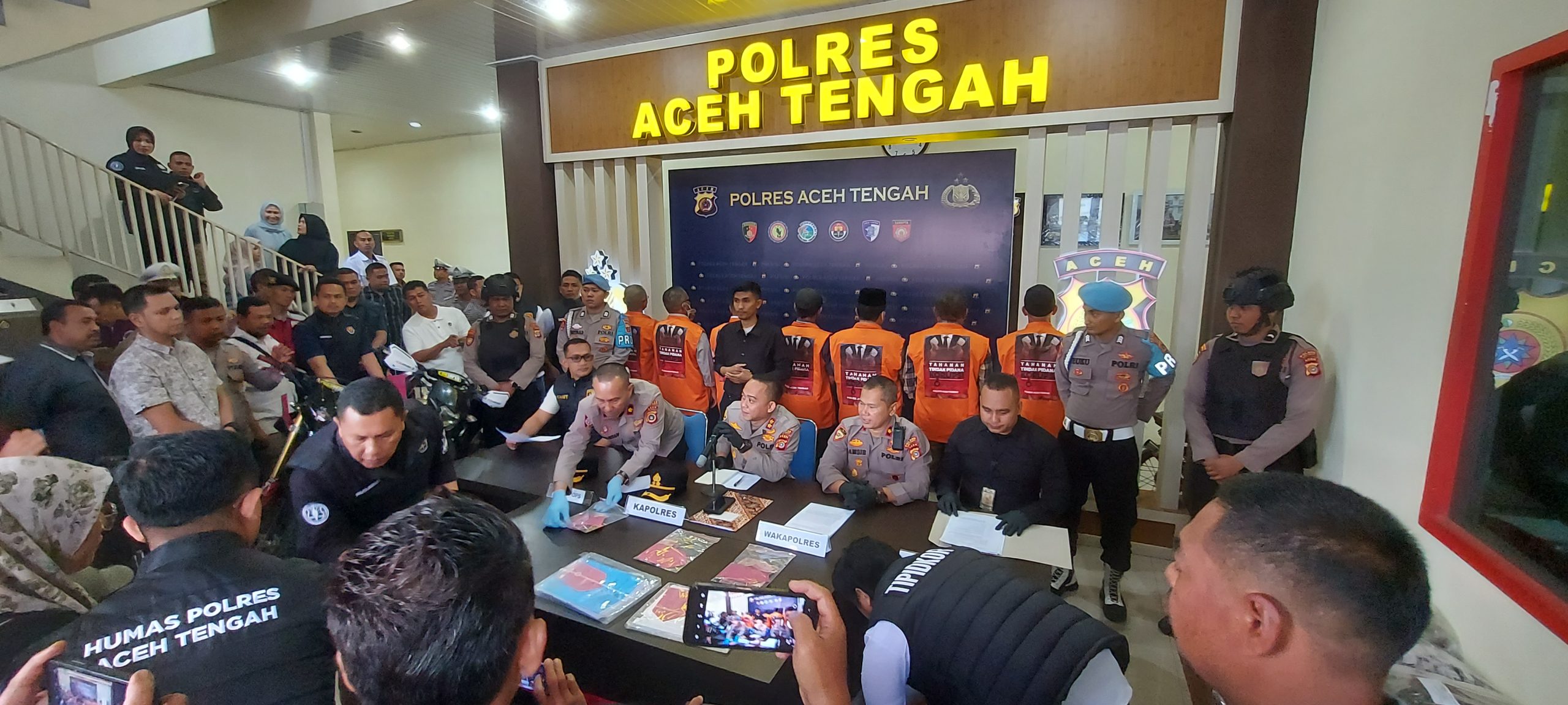 Kapolres Aceh Tengah AKBP Muhammad Taufik Tahan 7 Tersangka Korupsi Pasar Bale Atu