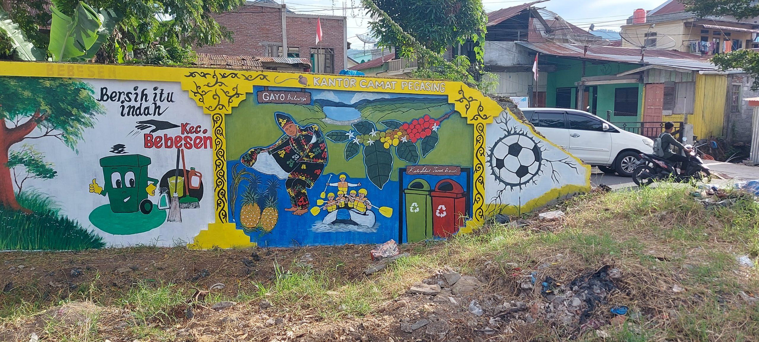 Kecamatan Pegasing Juara Satu Mural di Lapangan Musara Alun
