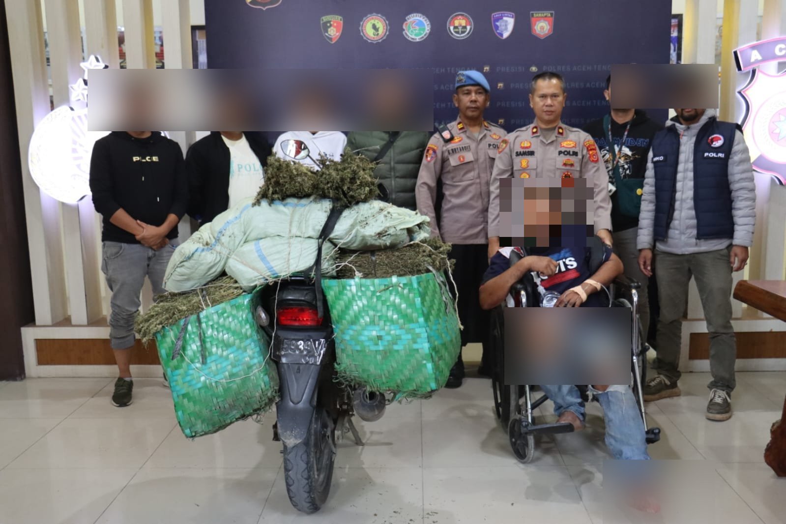 Pria Asal Nisam Ditangkap Satresnarkoba Aceh Tengah Di Celala Membawa 45,4 Kilogram Ganja