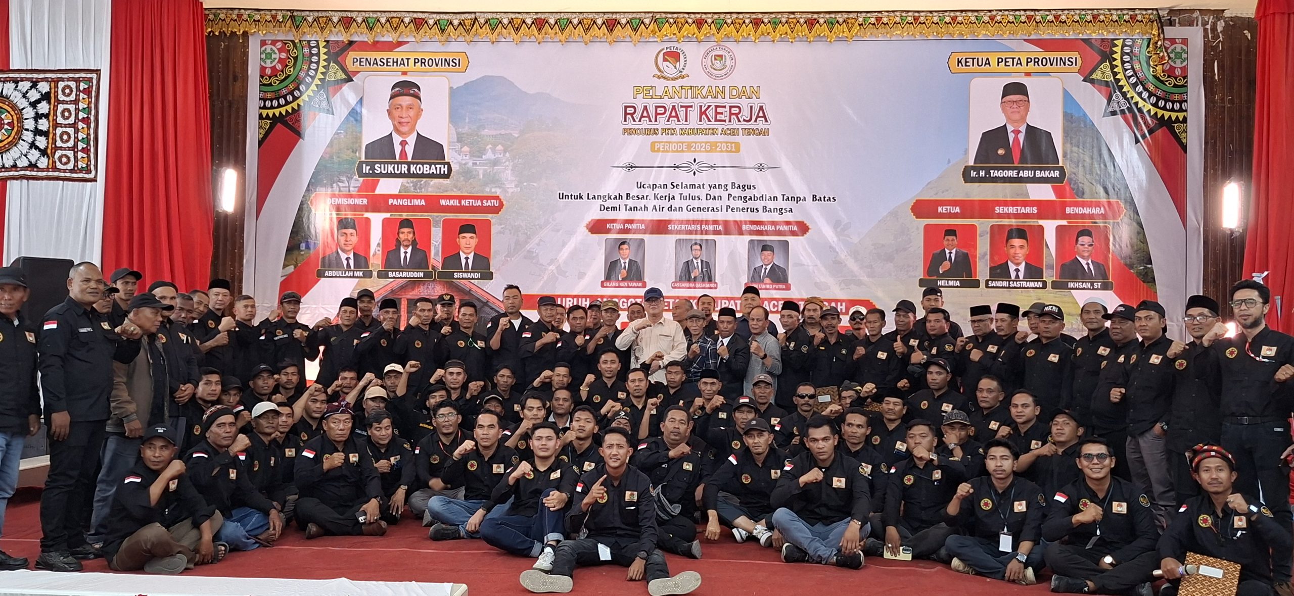 Pengurus Peta Takengon Di Kukuhkan Bung Tagore Abubakar; Peta Tidak Boleh Menjadi Penghianat dan Harus Lawan Korupsi
