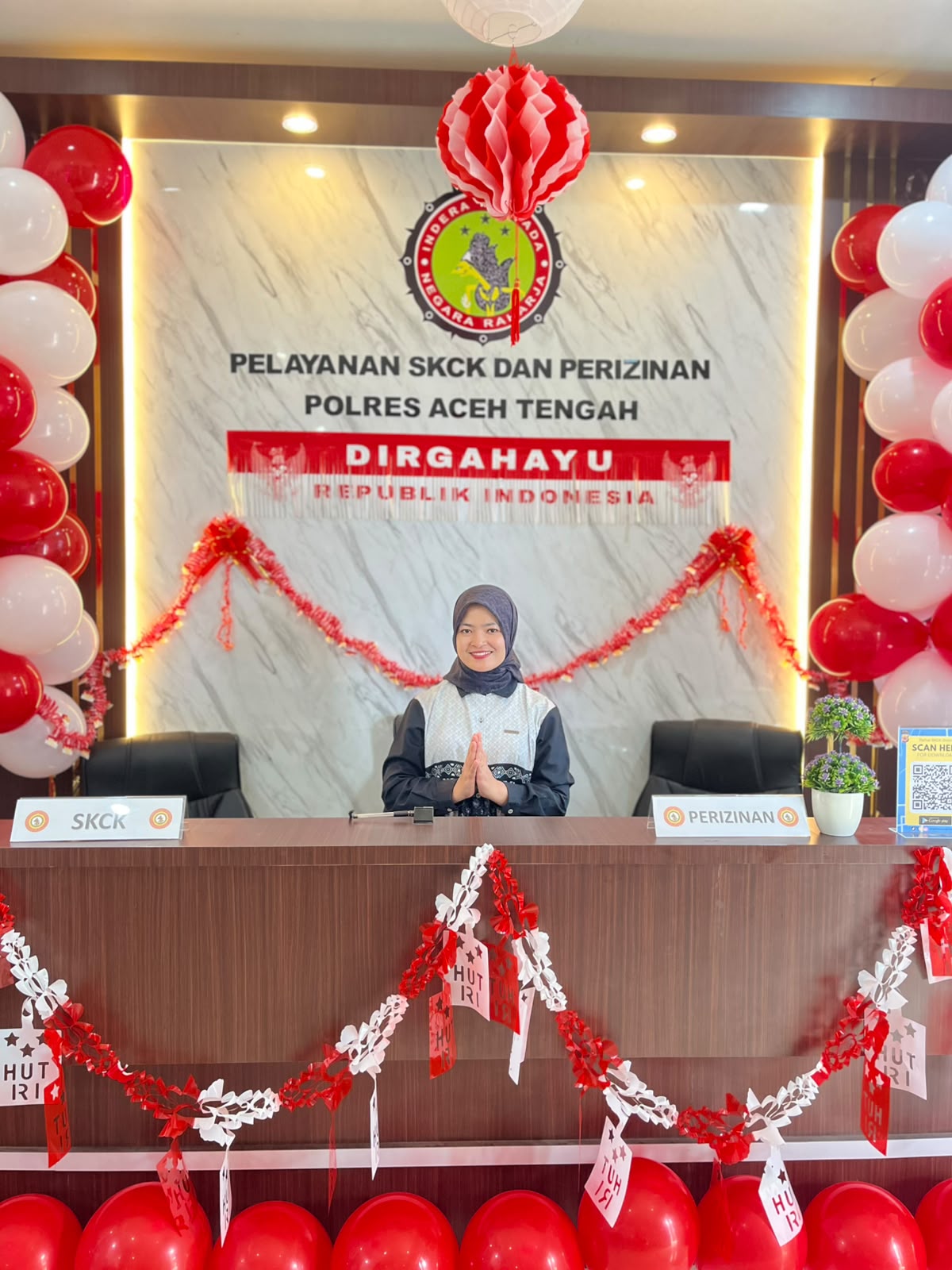 Ruangan Intelkam Polres Aceh Tengah “Bersolek” Sambut HUT Republik Indonesia Ke-81, Masyarakat Yang Datang Jangan Heran