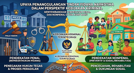 UPAYA PENANGGULANGAN TINDAK PIDANA NARKOTIKA DALAM PERSPEKTIF KEBIJAKAN KRIMINAL: MENYEIMBANGKAN PENDEKATAN PENAL DAN NONPENAL DI ERA KUHP BARU