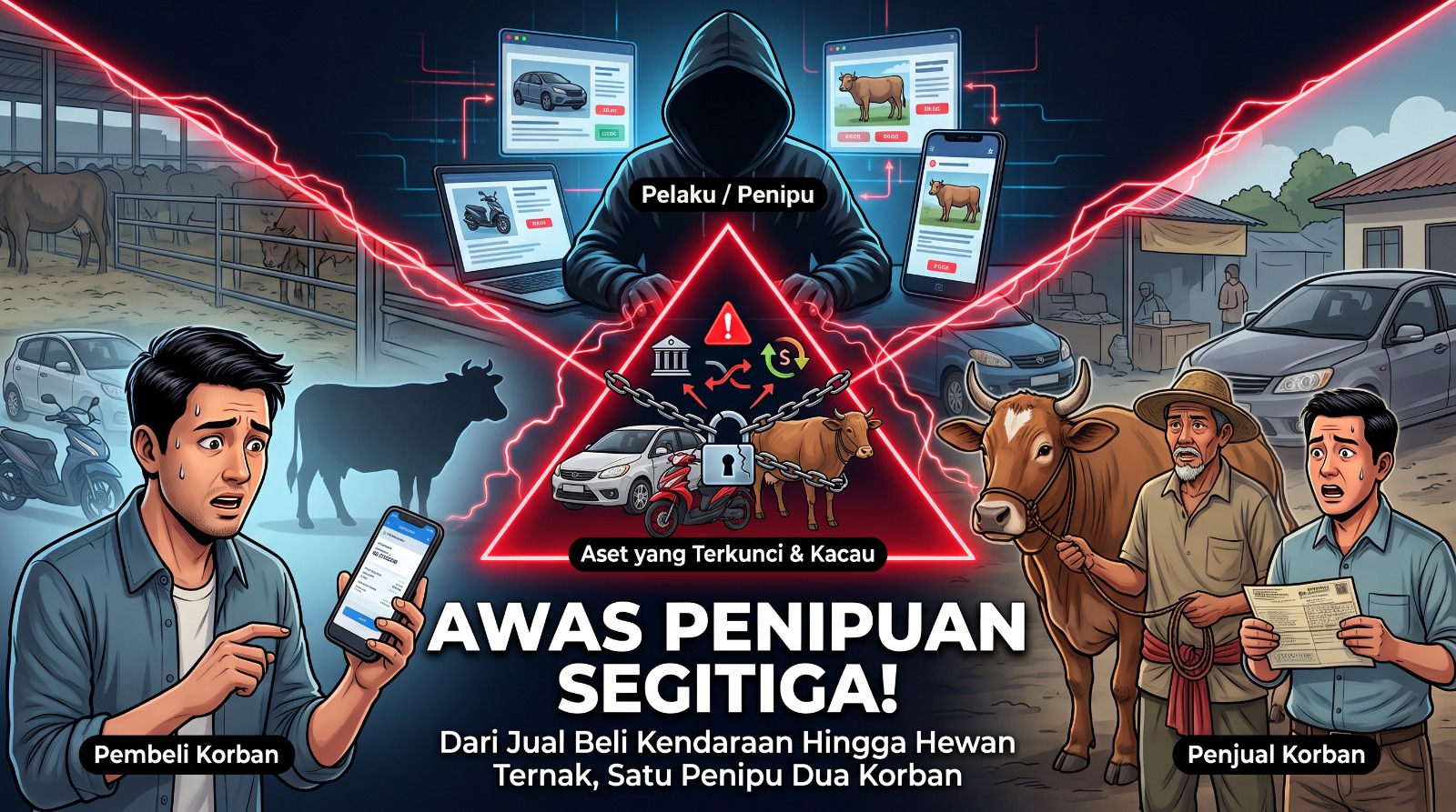 Satu Penipu, Dua Korban:  Mengurai Jerat Hukum Penipuan Segitiga